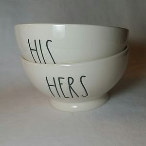 Rae Dunn Magenta HIS and HERS bowls
